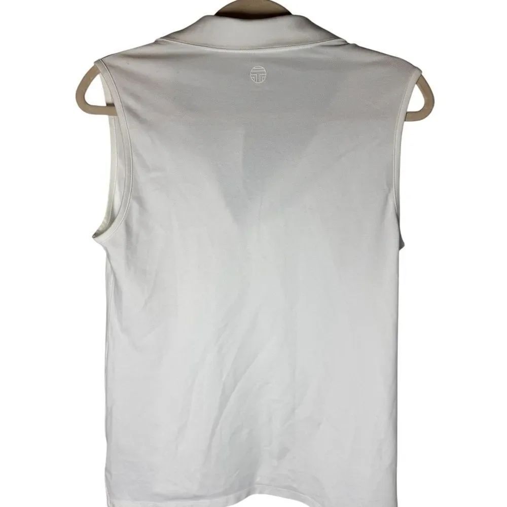 TORY SPORT Performance Pique Ruffle Sleeveless Polo L NWT - Picture 4 of 6